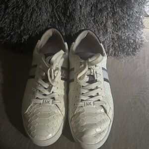 Michael Kors Cream Sneakers with Black Accents